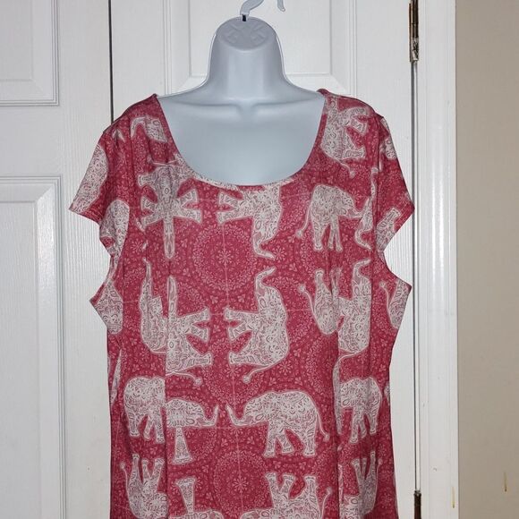 Lily by Firmiana Elephant Batik Print Fit and Flare Dress NWOT - Picture 3 of 7